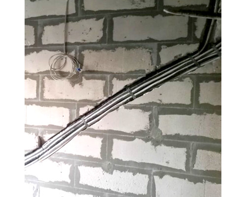 Штробление стены под нишу для дренажной помпы Energolux 150х70 мм. (Пеноблок/газобетон)